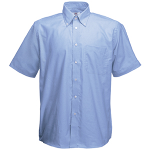 . New Short Sleeve Oxford Shirt, oxford blue_L, 70% /, 30% /