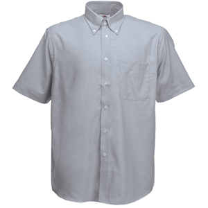 . New Short Sleeve Oxford Shirt, oxford grey_XL, 70% /, 30% /